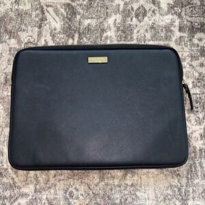 Kate Spade Black Solid Universal Laptop Slim Sleeve Pouch Zip 13" Inch Padded